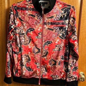 INC International Concepts Paisley Print Bomber Jacket